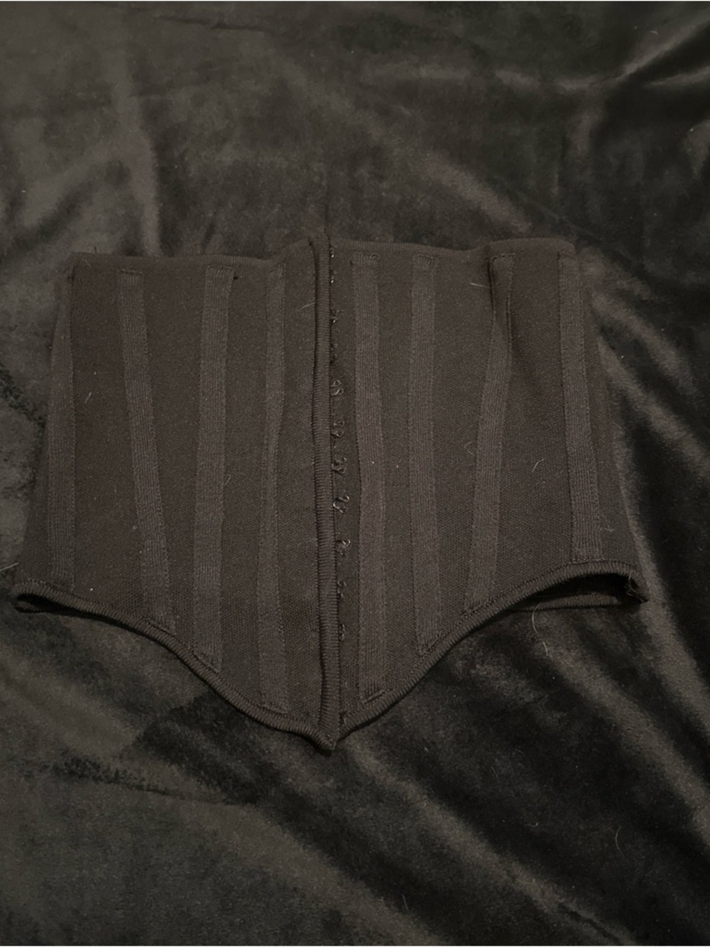 Zara Black Hook-Front Waist Cincher Belt
